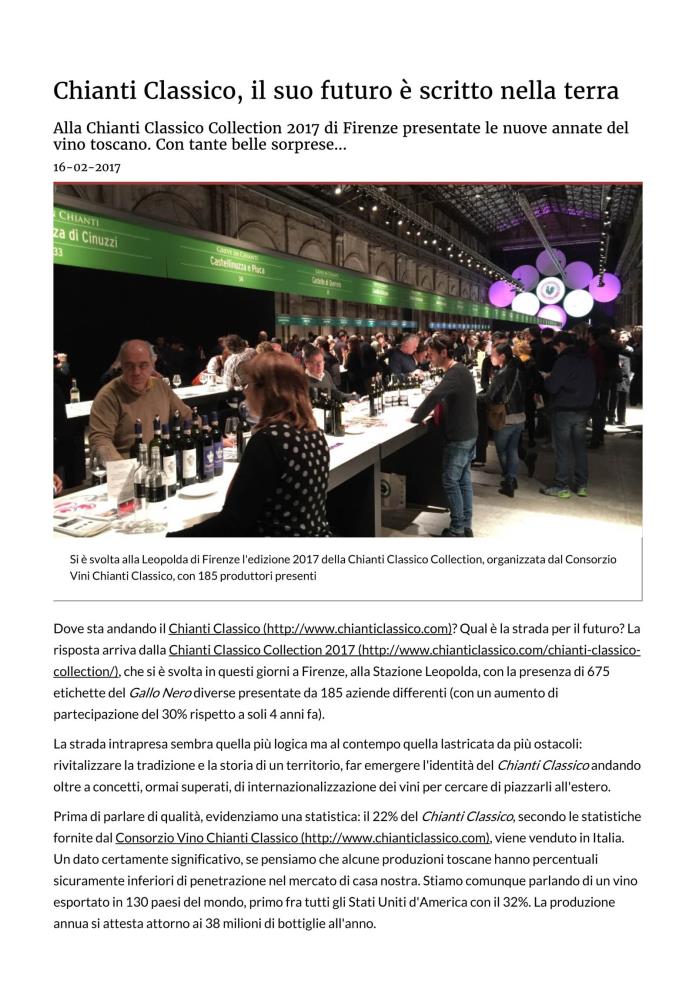 Chianti Classico, il suo futuro  scritto nella terra