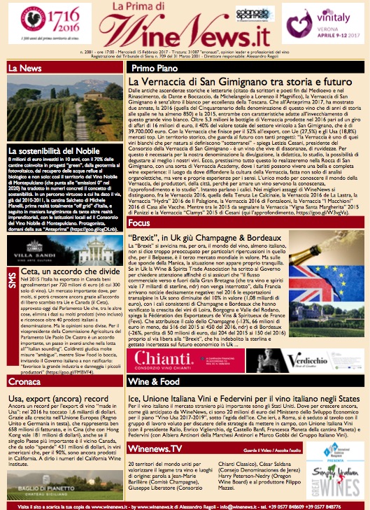 La Vernaccia di San Gimignano tra storia e futuro