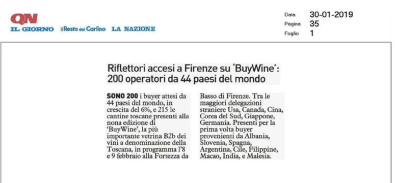 Riflettori accesi a Firenze su BuyWine