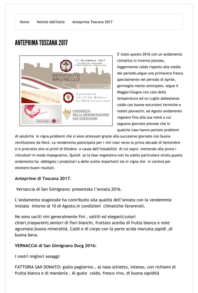 ANTEPRIMA TOSCANA 2017