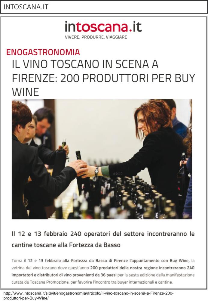 Il vino toscano in scena a Firenze: 200 produttori per Buy Wine