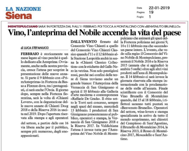 Vino, l'Anteprima del Nobile accende la vita del paese