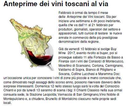 Anteprime dei vini toscani al via