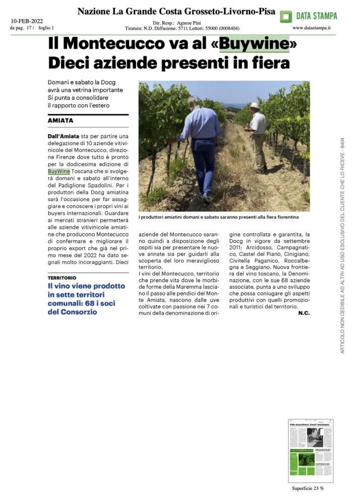 Il Montecucco va al BuyWine