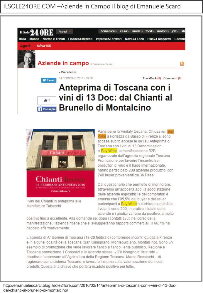 Anteprima di Toscana con i vini di 13 DOC: dal Chianti al Brunello di Montalcino