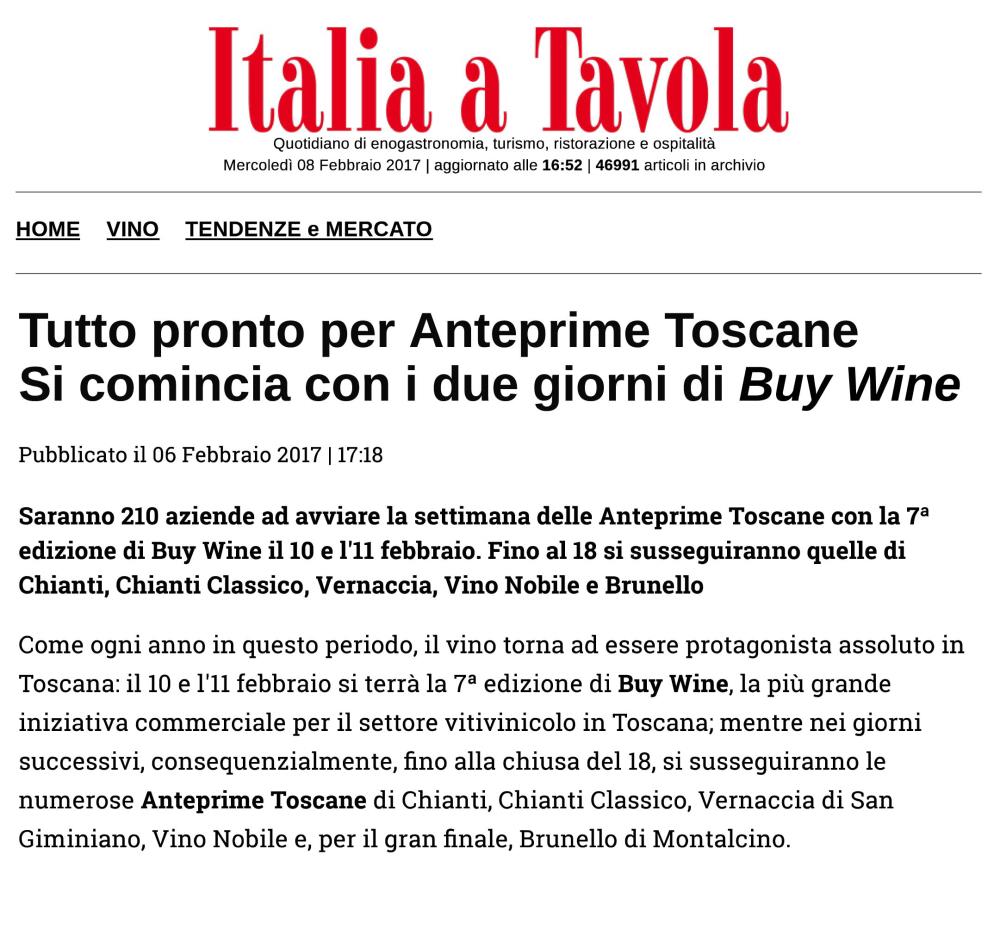 Tutto pronto per Anteprime Toscane