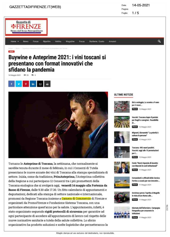 BuyWine e Anteprime 2021: i vini toscani si presentano con format innovativi che sfidano la pandemia