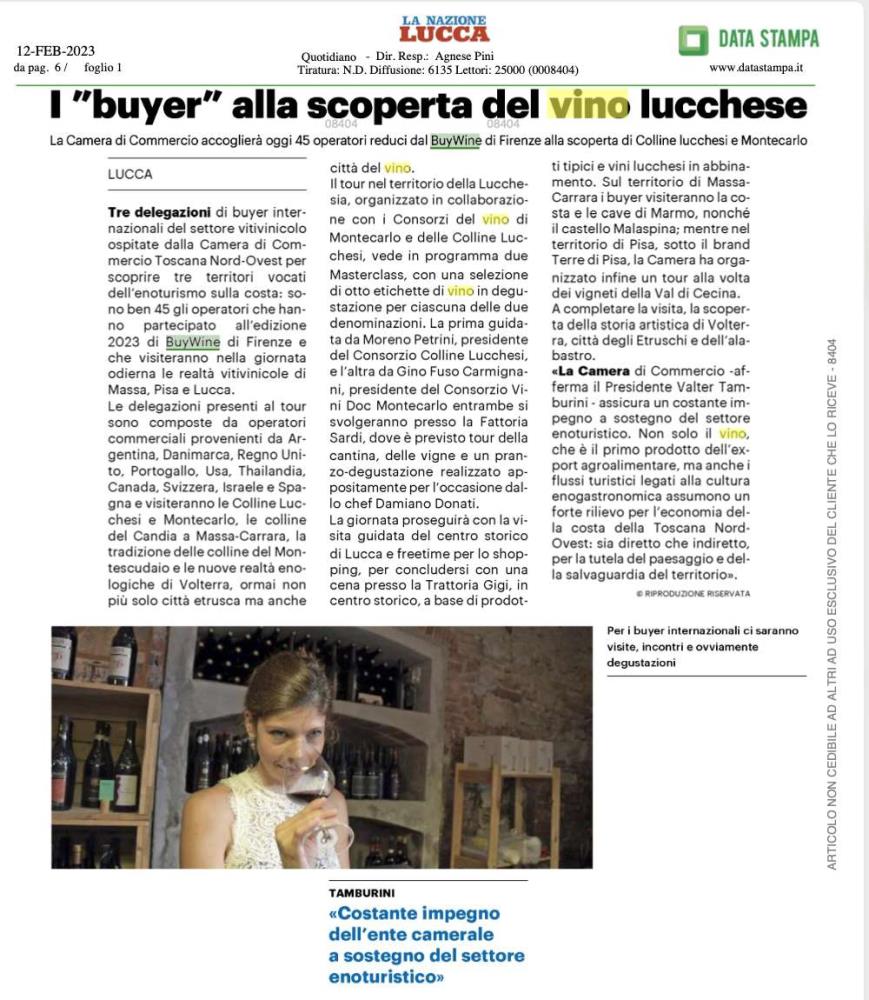 I buyer alla scoperta del vino lucchese