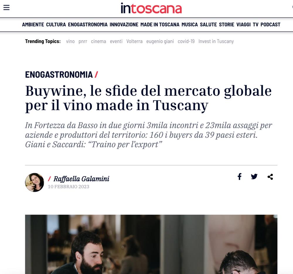 BuyWine, le sfide del mercato globale per il vino made in Tuscany