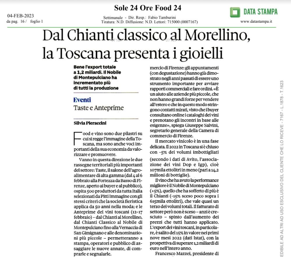 Dal Chianti classico al Morellino, la Toscana presenta i gioielli