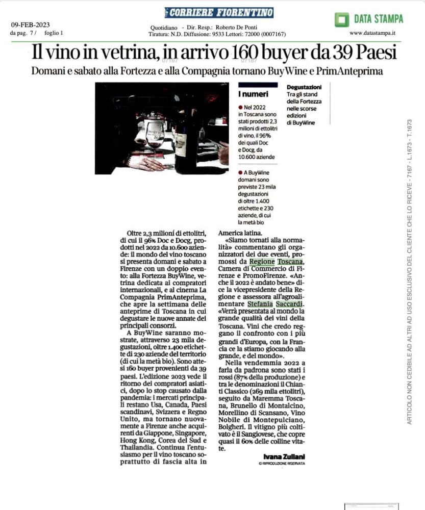 Il vino in vetrina, in arrivo 160 buyer da 39 Paesi