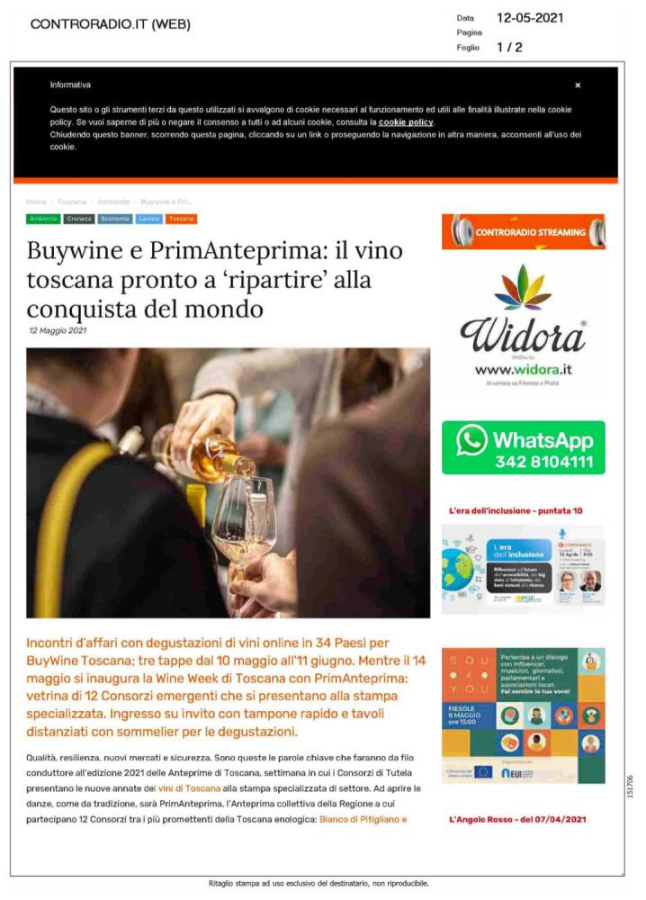 BuyWine e PrimAnteprima: il vino toscano pronto a ripartire alla conquista del mondo