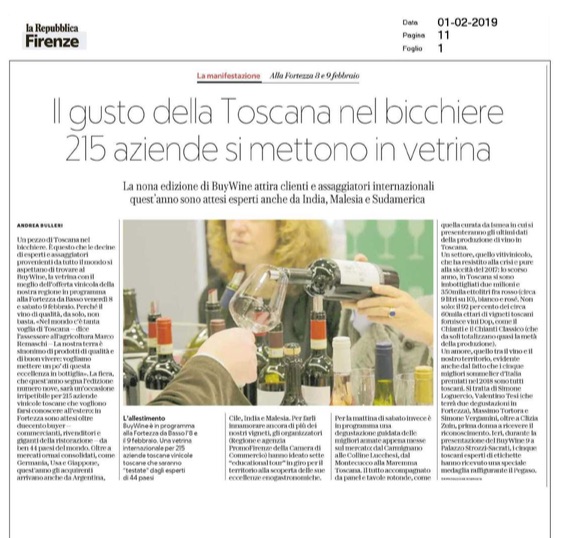 Il gusto della Toscana nel bicchiere. 215 aziende si mettono in vetrina