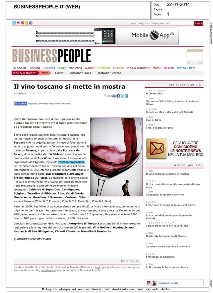 Il vino toscano si mette in mostra