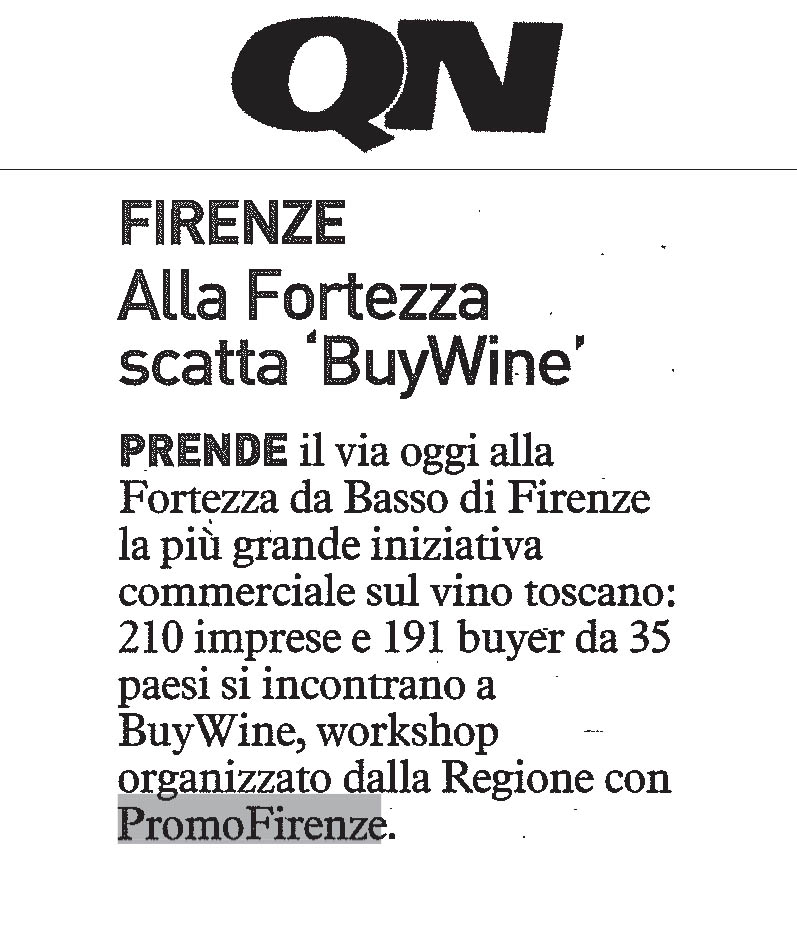 Firenze alla Fortezza scatta 'Buy Wine'