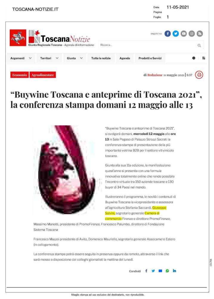 BuyWine Toscana e Anteprime di Toscana 2021 - La Conferenza Stampa