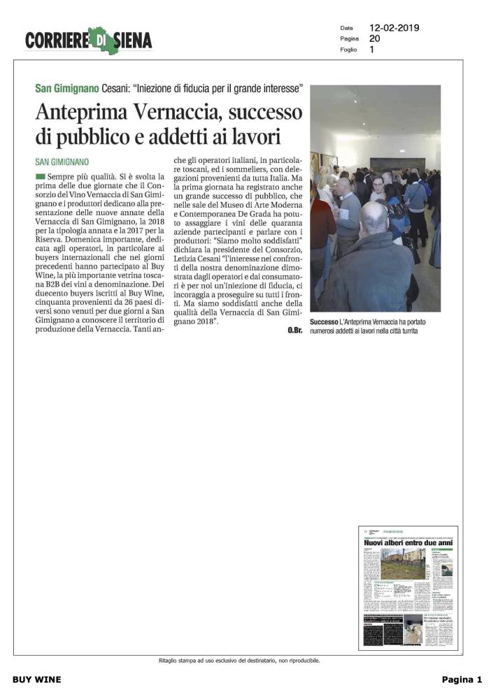 Anteprima Vernaccia, successo di pubblico e addetti ai lavori