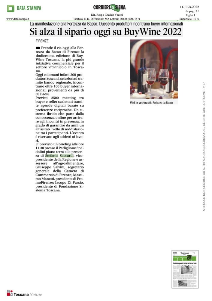 Si alza il sipario oggi su BuyWine 2022