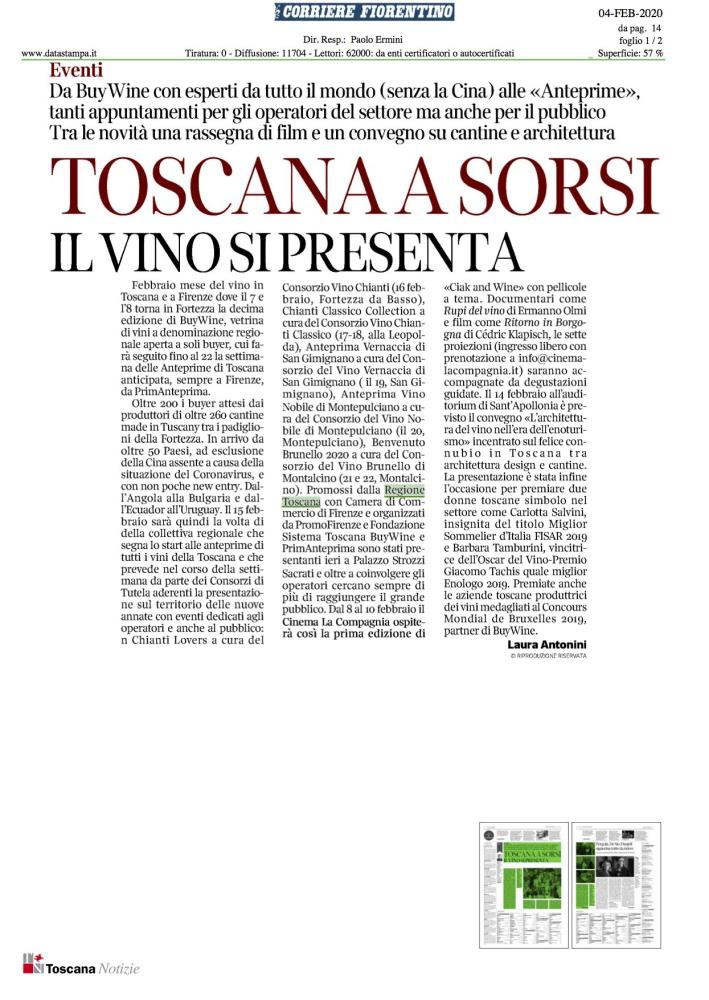 Toscana a sorsi, il vino si presenta