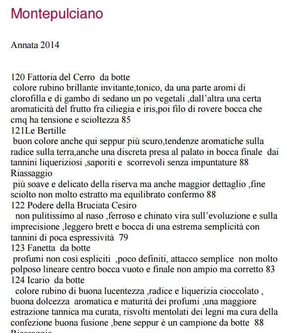  Montepulciano anteprima 2014 e riserva 2013