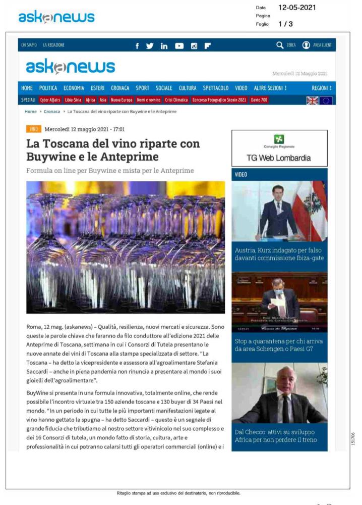 La Toscana del vino riparte con BuyWine e le Anteprime