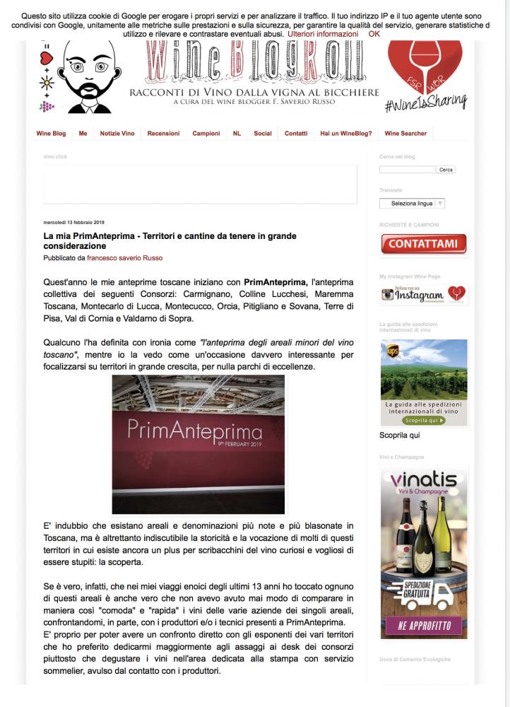 La mia PrimAnteprima - Territori e cantine da tenere in grande considerazione